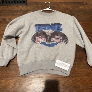 Anine Bing Vintage Eagle Grey Sweatshirt xs
